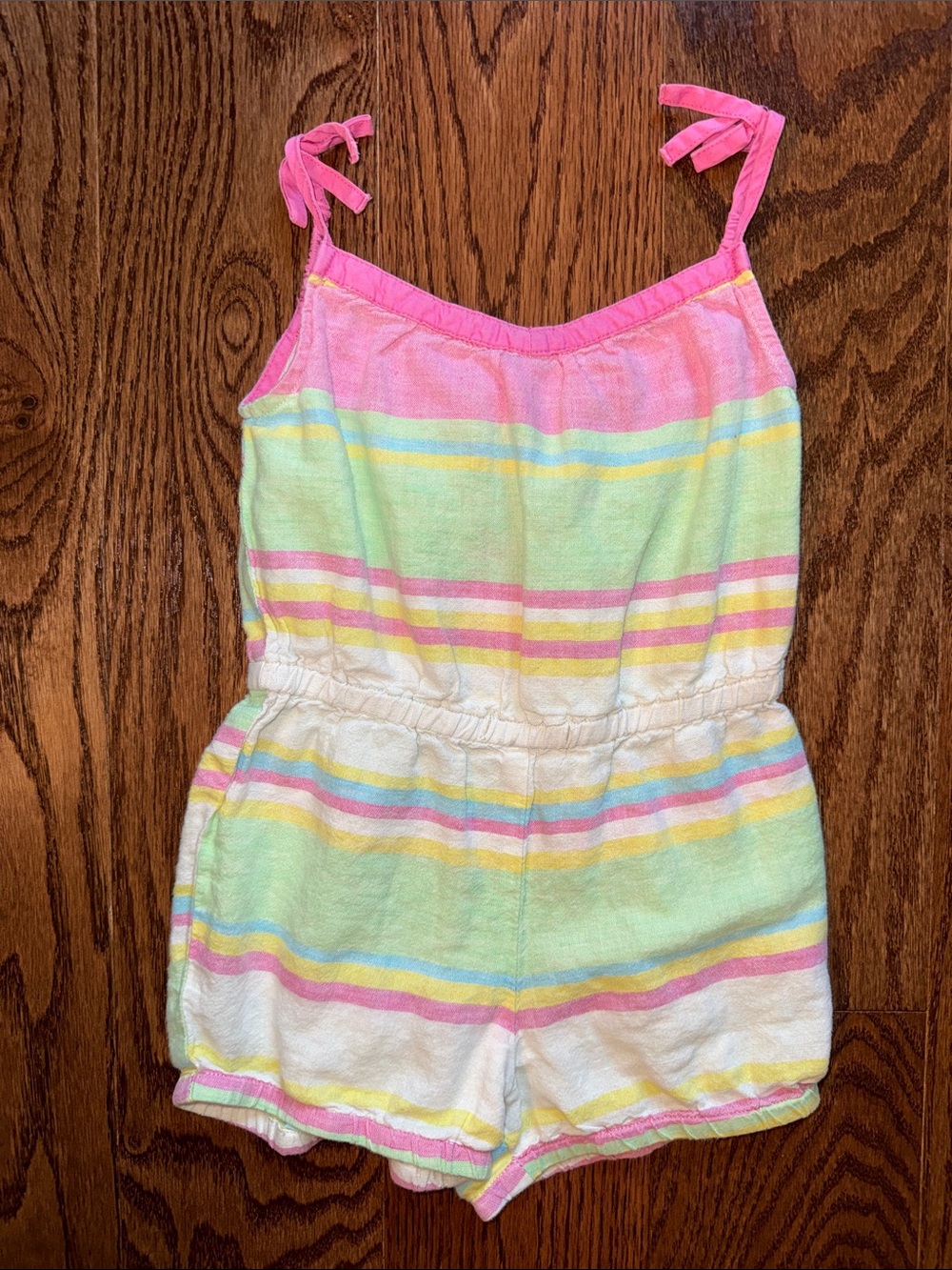 Size 5 girls Baby Gap colorful striped sleeveless romper.